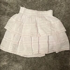 White Tiered Skirt